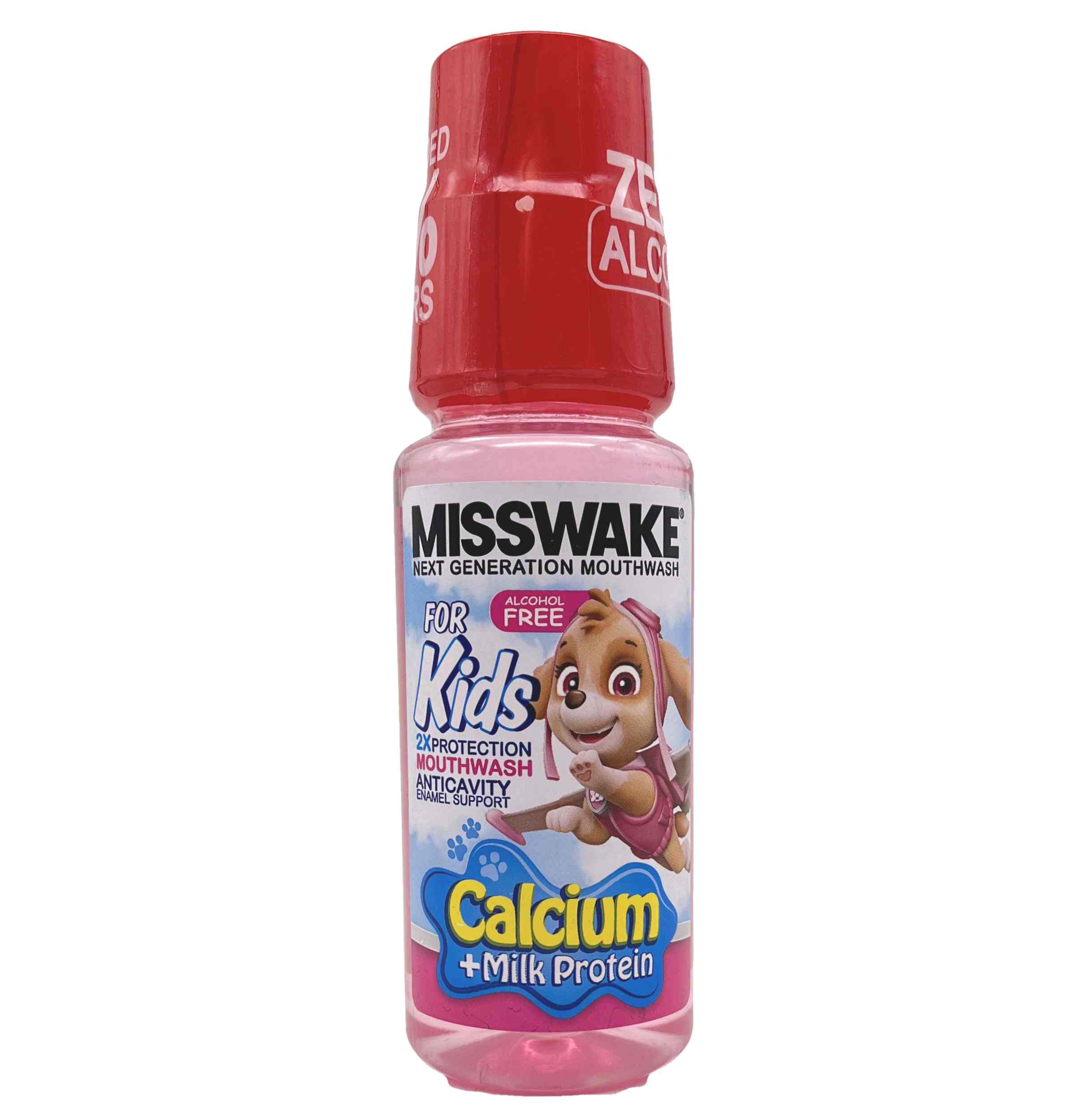 دهانشویه کودکان صورتی میسویک Misswake Calcium Plus Milk